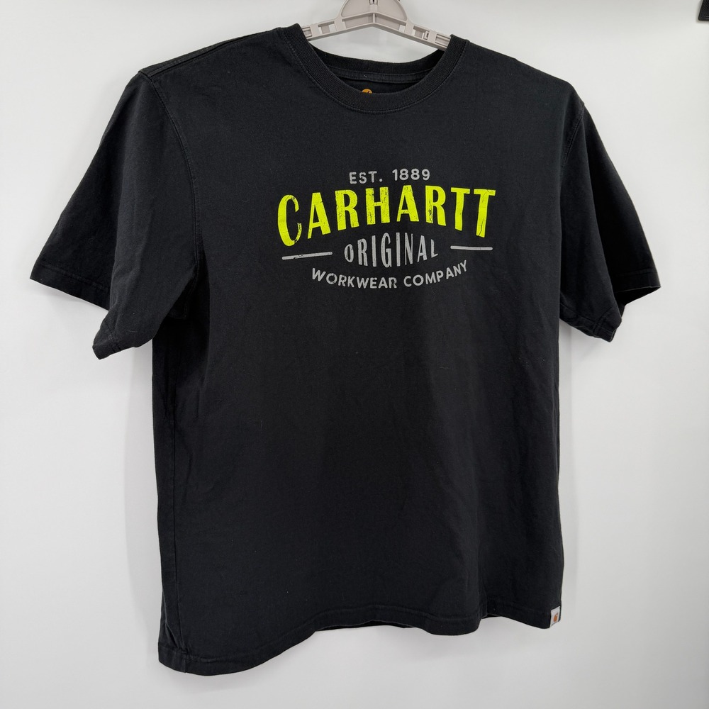 Carhartt Mens Black Graphic T-Shirt Original Fit Cotton Workwear Tee Large L - Picture 4 of 6